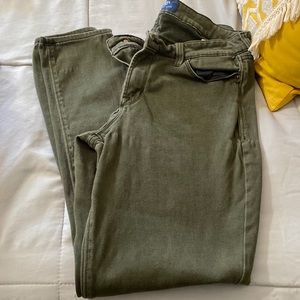 Old Navy olive green rockstar jeans